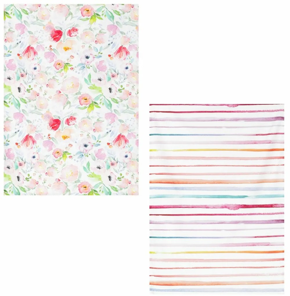 Prosop de bucătărie Peonies în roz , 70 x 50 cm,set de 2