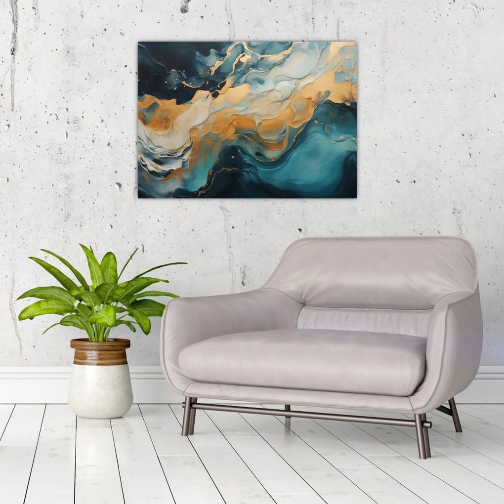 Tablou pe sticlă - Abstracție (70x50 cm)