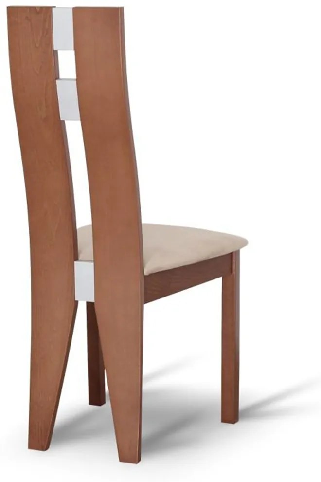 Scaun lemn, cireş/material bej, BONA