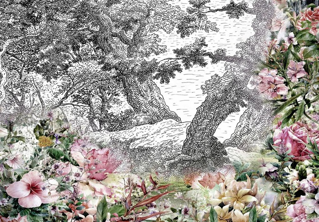 Fototapet - Grădină  Vintage (254x184 cm), în 8 de alte dimensiuni noi
