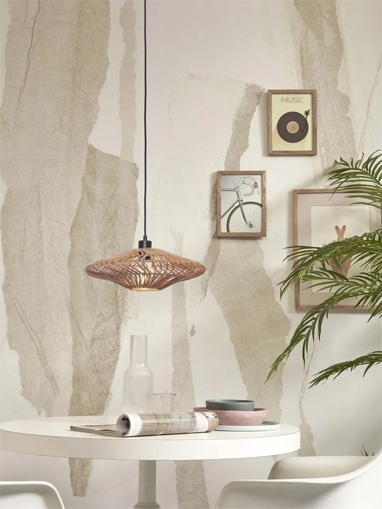 Lustra/Pendul eco din ratan Zanzibar flat 40cm S, nat
