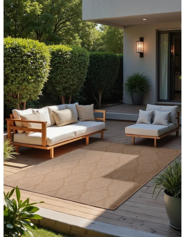 Covor pentru exterior și interior bej/fildeș 200x290 cm Duet Liora – NORTHRUGS