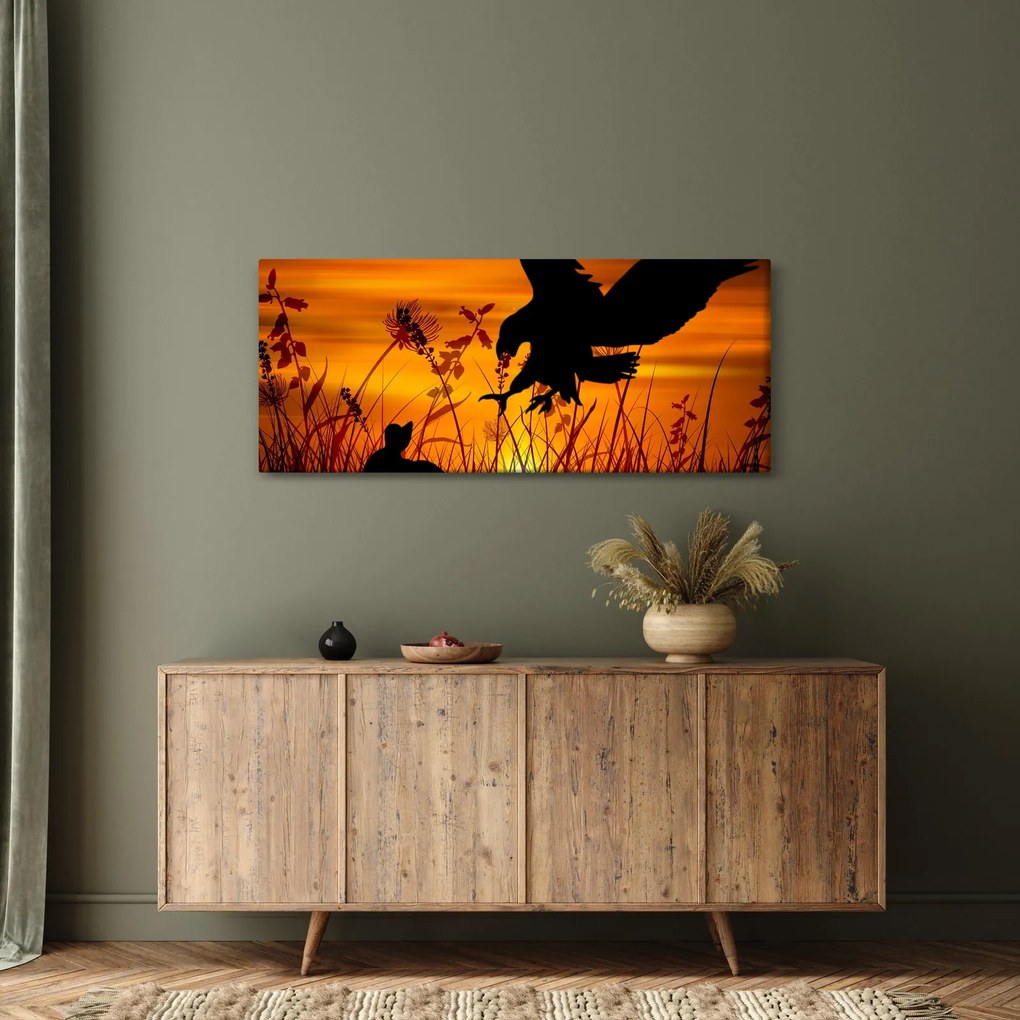 Tablou cu silueta prădătorului (120x50 cm)