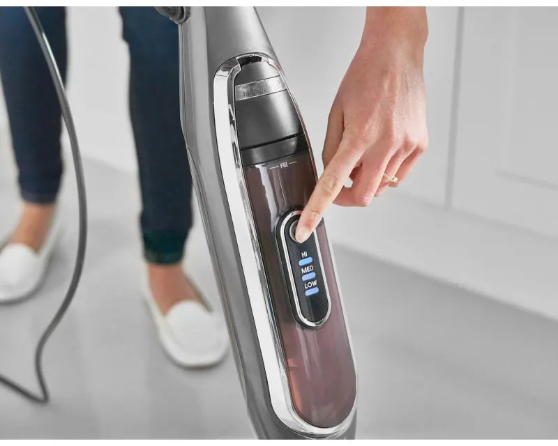 Mop curatare cu aburi Shark S6003EU, 1200W, 0,35 L, 3 setari, Tehnologie Klick'n Flip, Steam Blaster, Lavete mop Dirt Grip, Gri/Violet