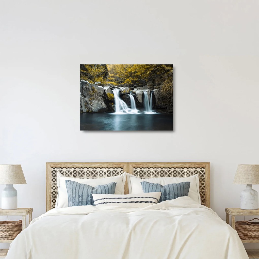 Tablou pe sticlă - Cascade, Lushan, China (70x50 cm)