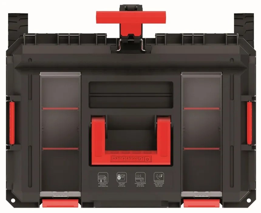 Valisa cu roti A, 40 cm, organizator, negru