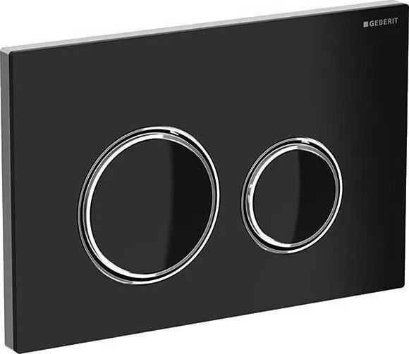 Geberit Plăcuță de acționare Sigma50 24,6x16,4 cm negru/crom lucios - 115.884.SJ.1