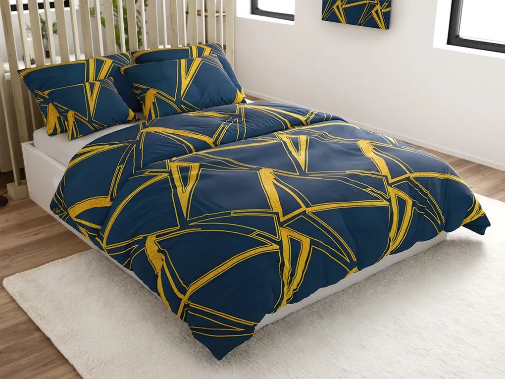 Lenjerie de pat din microfibra TUDONS albastra Dimensiune lenjerie de pat: 70 x 80 cm | 140 x 200 cm