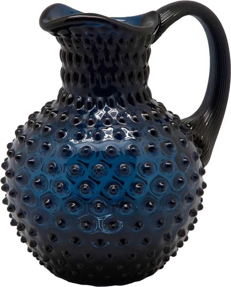 Carafa albastra, din sticla, cu model, 2L, Night Blue