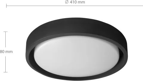 Brilagi - Lampă LED dimabilă MATTEO LED/48W/230V, 3000-6500K, Ø 41 cm, negru +DO