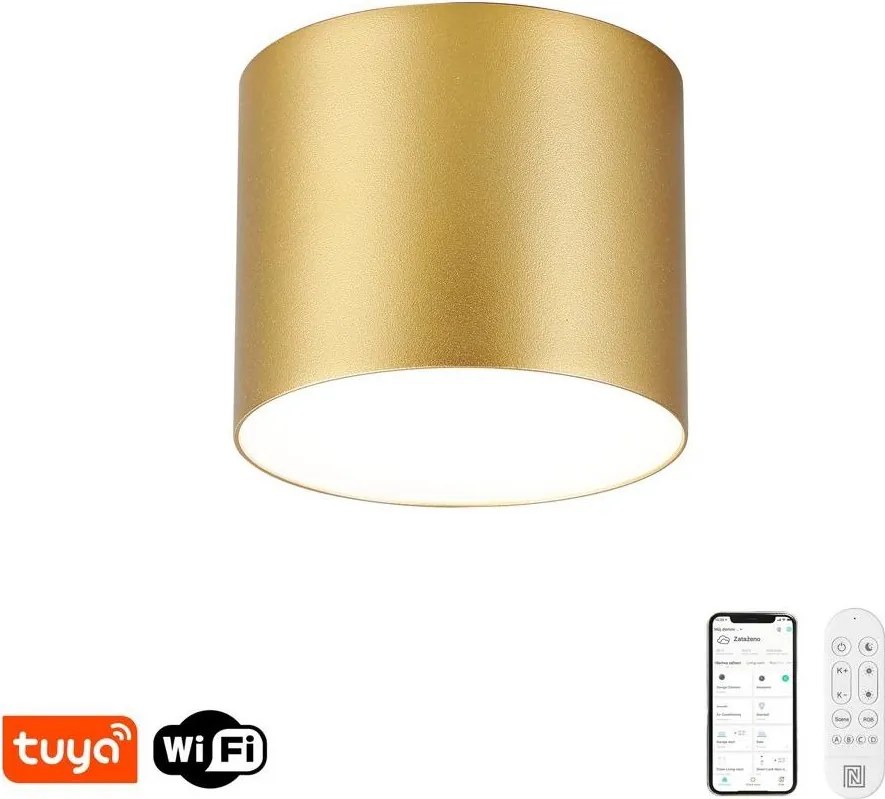 Immax NEO 07317L - LED dimabil plafonieră RONDATE 18W/230V 11,5cm Wi-Fi Tuya auriu