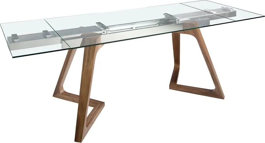 Masa extensibila deosebita design LUX Glass 160-240x90cm