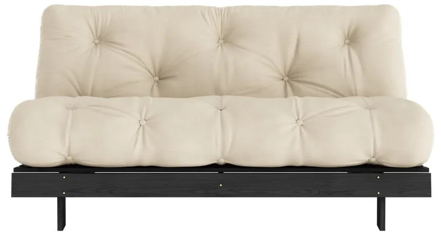 Canapea bej extensibilă 160 cm Roots Black Night – Karup Design