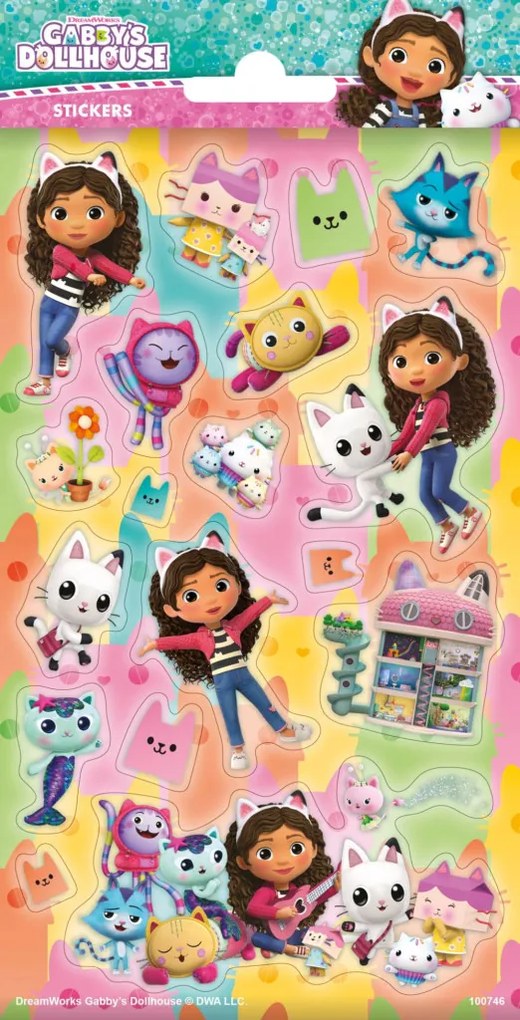 Gabby&#039;s Dollhouse Cats set de autocolante cu sclipici