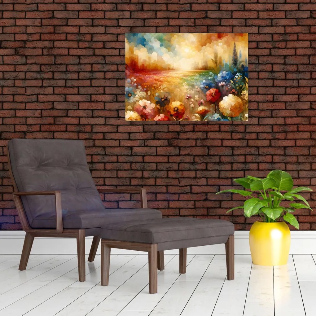 Tablou - Pajiște colorată (70x50 cm)