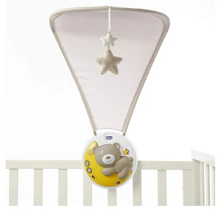 Proiector cu sunete pentru pătuț Chicco 3 în 1 NEXT2MOON gri