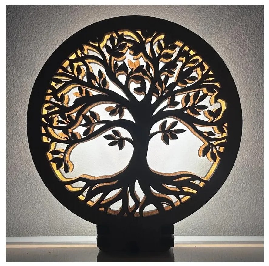 Li-Go 23648/DUB2 - Lampă decorativă de masă LED reglabilă, 12W/230V, 30x31 cm, stejar