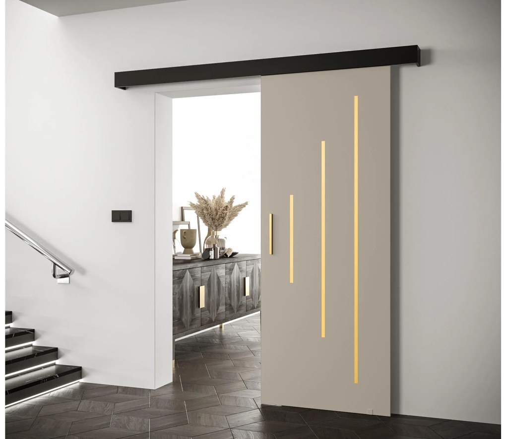 Uși culisante 70 cm Slavdro 3 (cashmir + negru mat). 1108780
