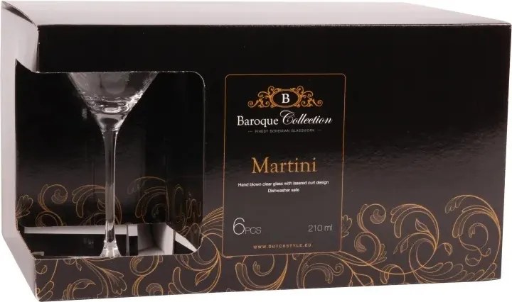 Pahar de martini din sticlă, transparent, cu model în spirală gravat, 210 ml, 18 x 11 cm, „Joséphine”
