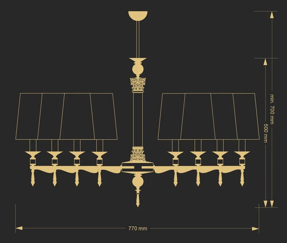 Candelabru 8 brate elegant design clasic MERANO