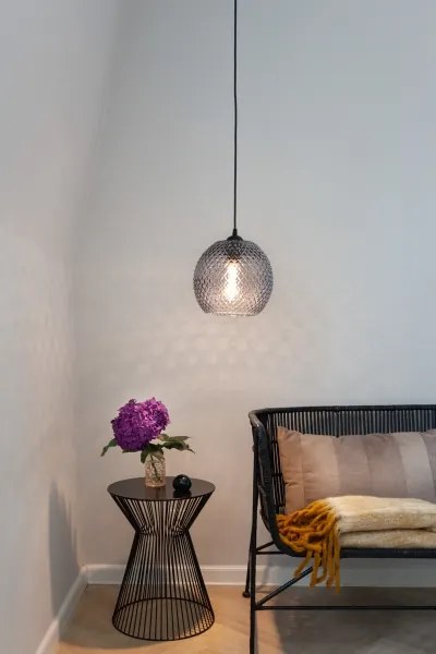 Halo Design 718443 - Lampă suspendată pe cablu NOBB, 1xE27/40W/230V, diametru 22 cm, gri fumuriu