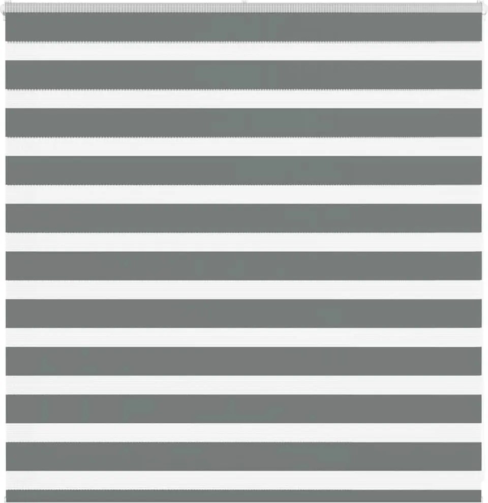 vidaXL Jaluzea tip zebra gri închis lățime țesătură 140,9 cm poliester