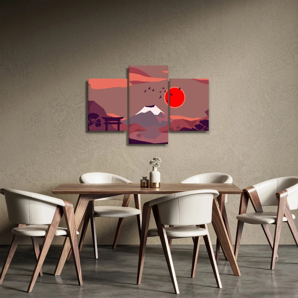 Tablou - Ilustrație a Muntelui Fuji (90x60 cm)