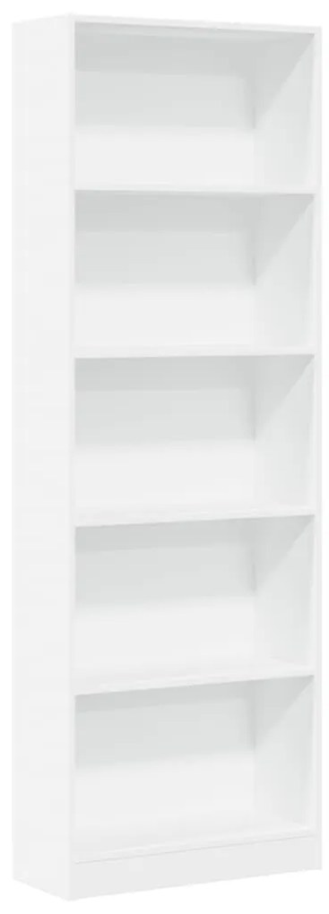 857821 vidaXL Bibliotecă, alb, 60x24x176 cm, lemn prelucrat