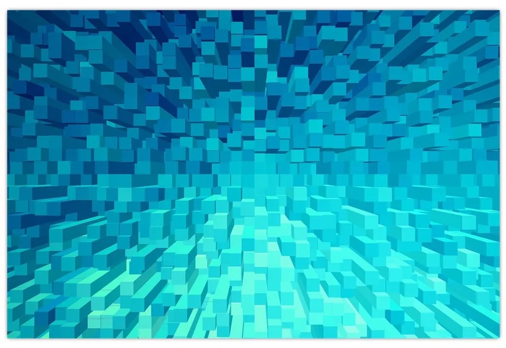 Tabloul - cuburi abstracte (90x60 cm)