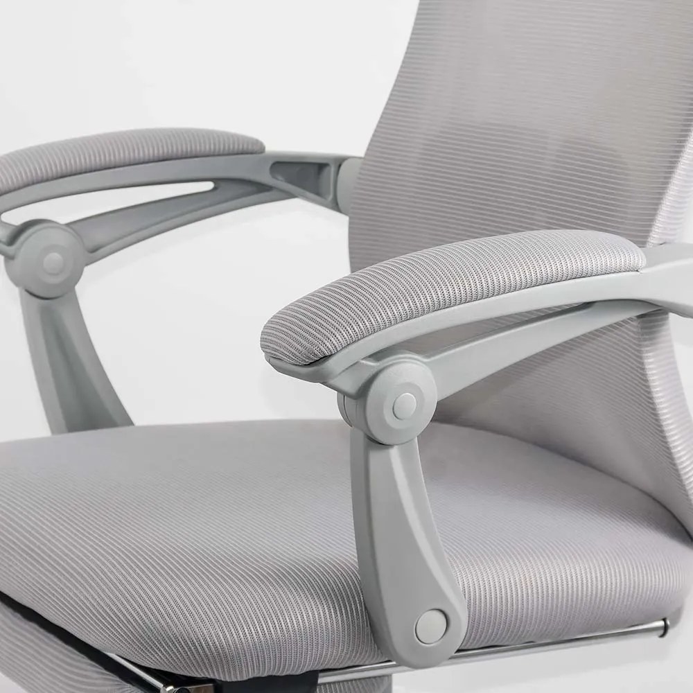 Scaun ergonomic OFF 430 gri, suport picioare și rabatare 135°