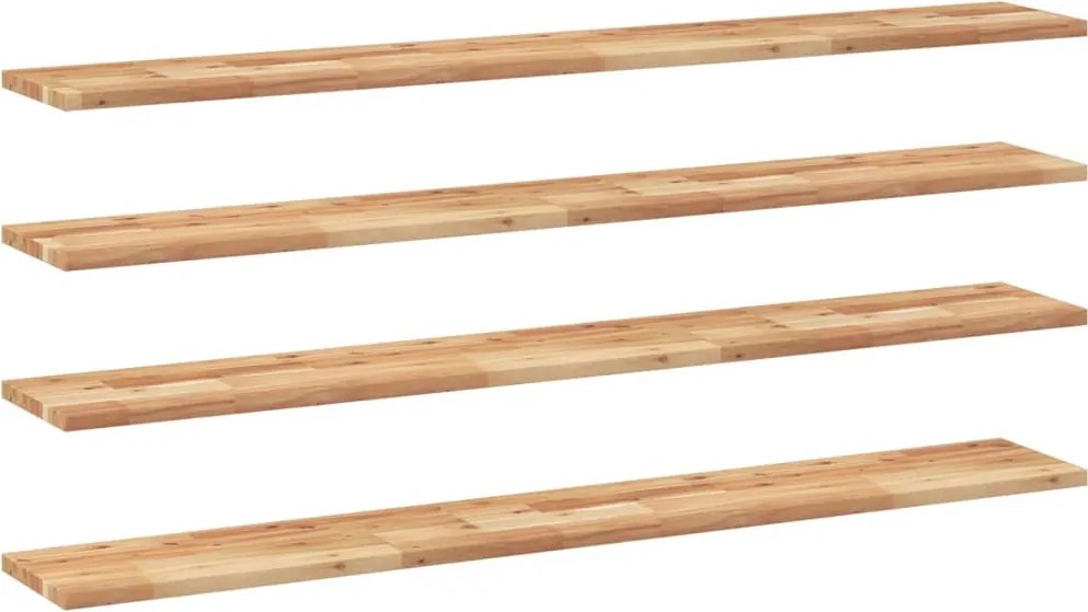 vidaXL Rafturi suspendate 4 buc. 140x20x2cm lemn masiv acacia netratat