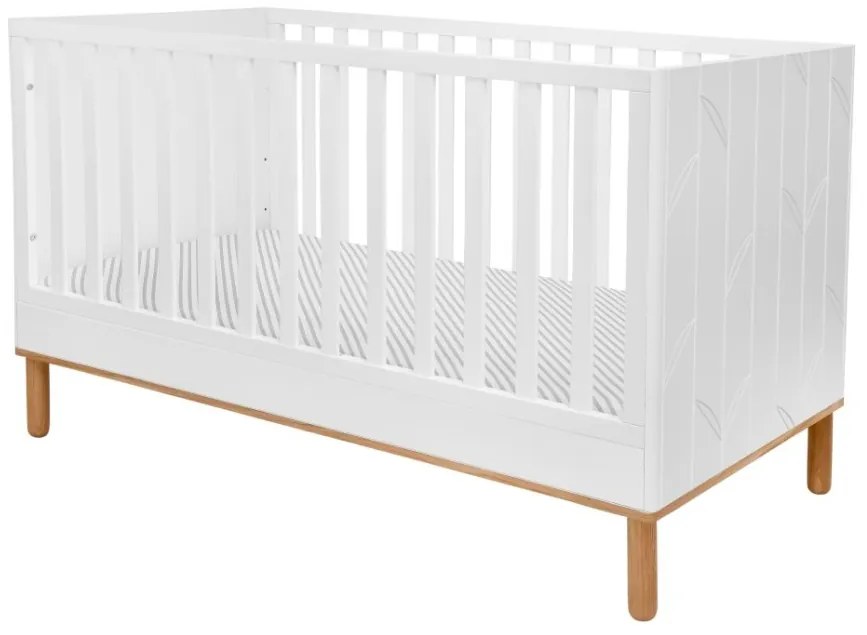 Patut copii Toteme botanic alb/stejar 70x140 cm