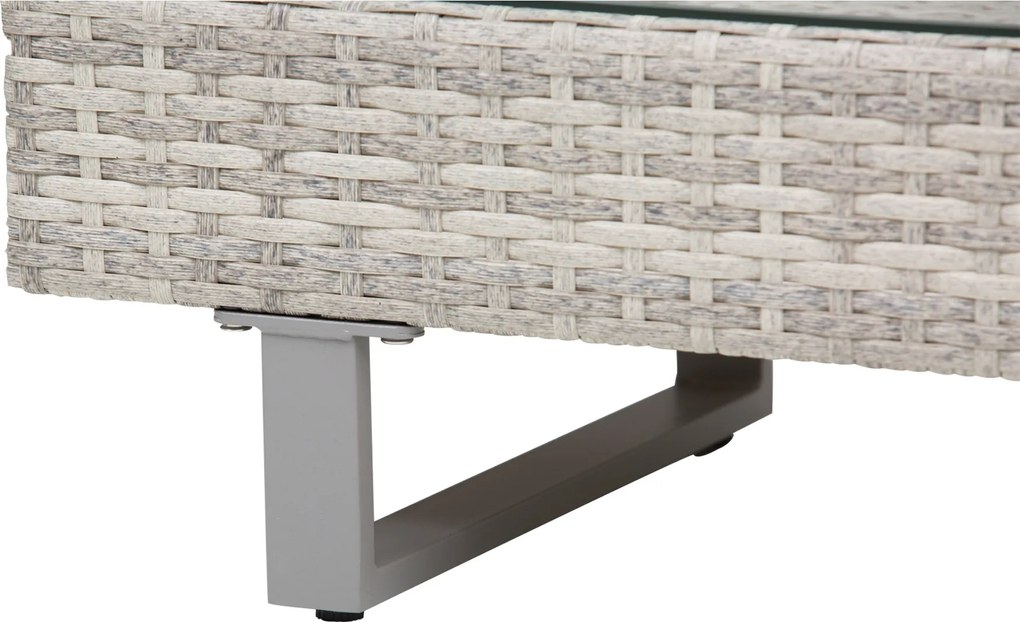 Salon de Gradina Outsunny, Set Canapele cu Masa din Ratan Gri | Aosom Romania