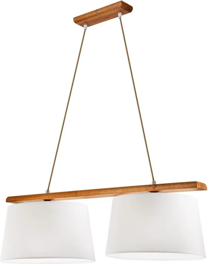 Lustră suspendată pe cablu AIDA 2xE27/60W/230V, stejar