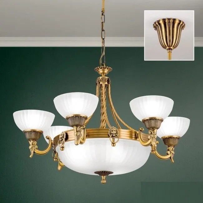 Candelabru stil clasic diam.75cm Rocca LU 1689/6+3 bronze OR