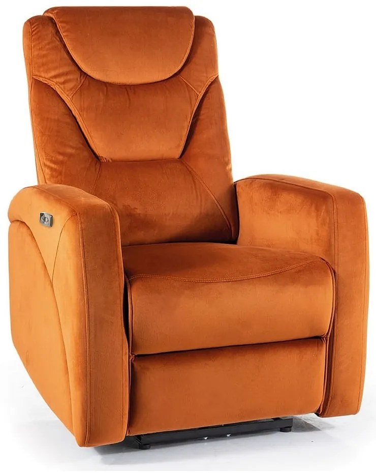 Scaun rabatabil Kronos Velvet, portocaliu
