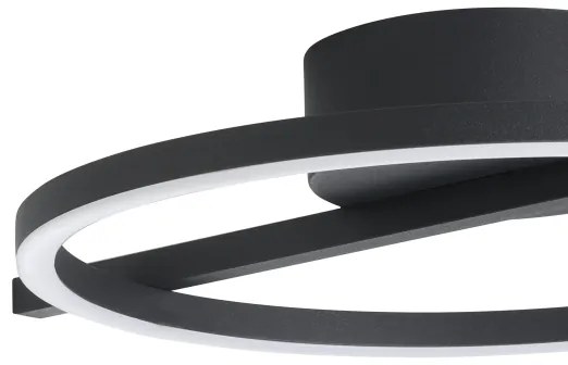 Plafonieră LED dimabilă Eglo 901113 AMANDOLO LED/17W/230V negru + telecomandă