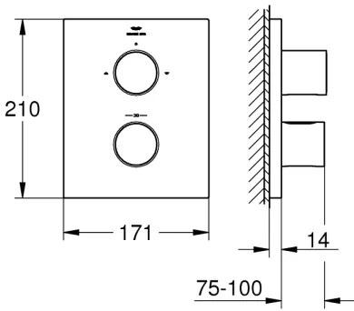 GROHE GROHTHERM F 27618000 - Capac termostatic, crom lucios