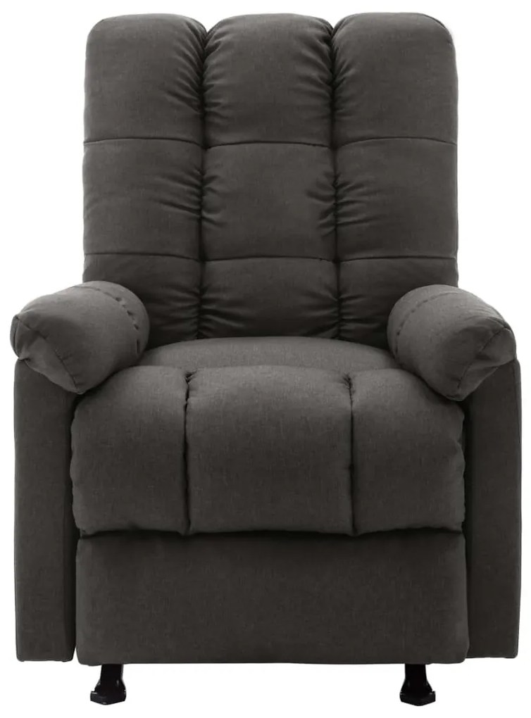 321411 vidaXL Fotoliu de masaj rabatabil, gri închis, material textil