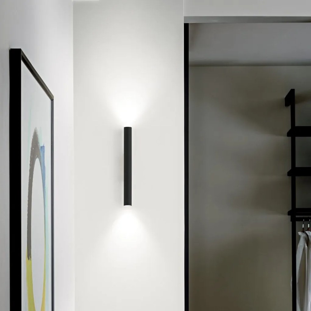 Aplica de perete LOOK LED AP2 ROUND D30 H300 ON-OFF OTTONE 3000K