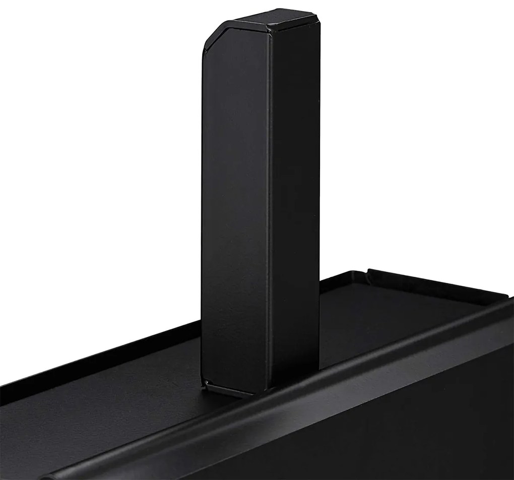 Galeata pentru cenusa cu lopata Pentru semineu/gratar Metal Negru