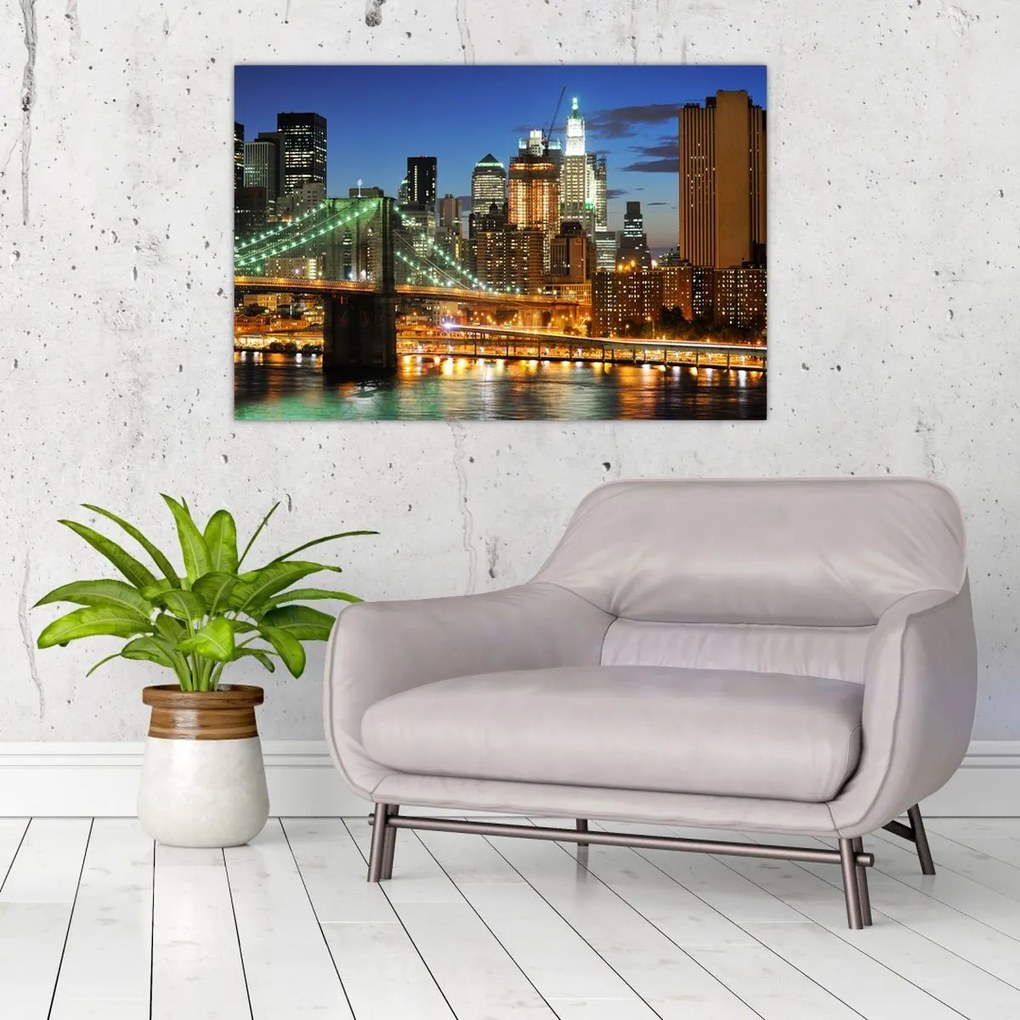 Tablou - Pod cu New York (90x60 cm)