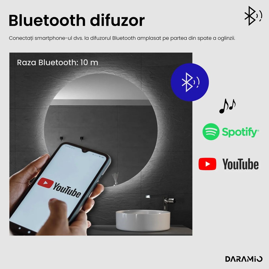 Oglindă rotundă cu iluminare LED E3