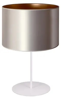 Lampă de masă Duolla CANNES 1xE14/15W/230V d. 20 cm argintiu/cupru/alb