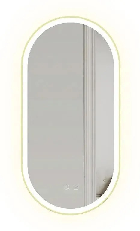 Oglinda LED OVL 50x100cm aurie