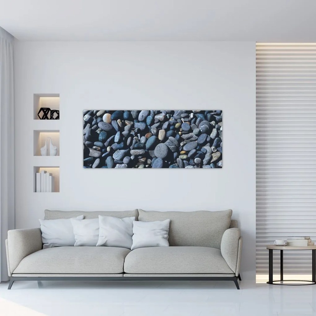 Tabloul cu pietre pe plajă (120x50 cm)