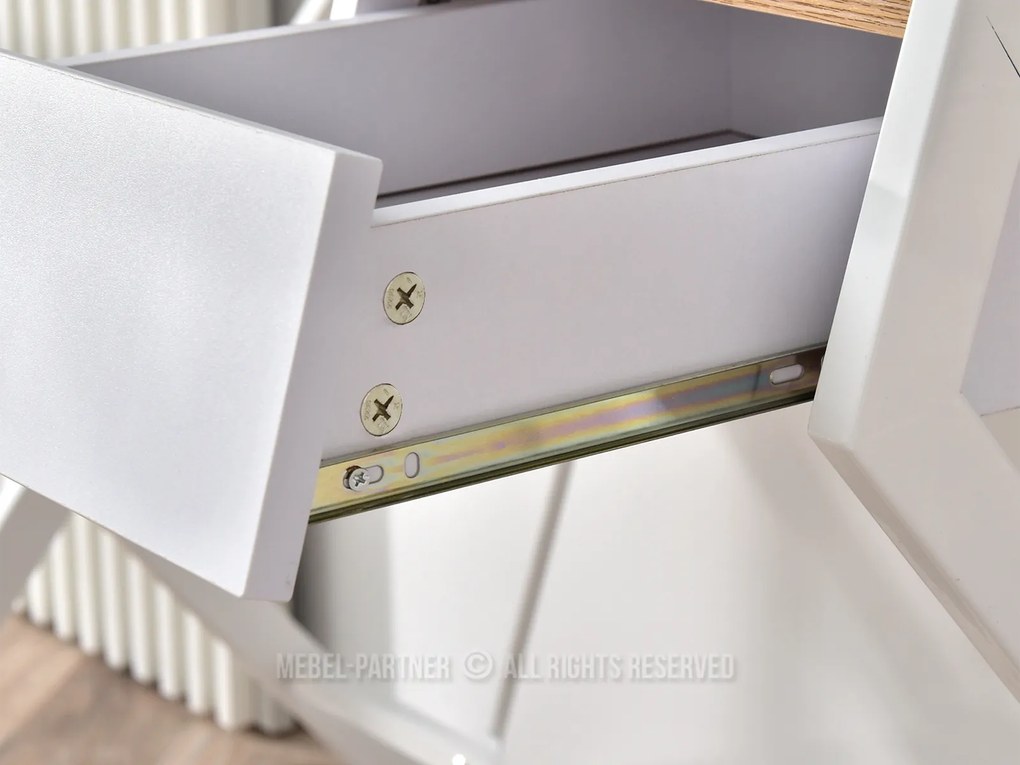 Masă PC Desiguo (stejar + alb). Promo -7%. 1109744