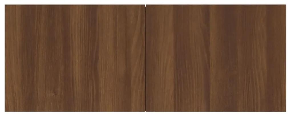 Comoda TV, stejar maro, 80x30x30 cm, lemn prelucrat Stejar brun, 1
