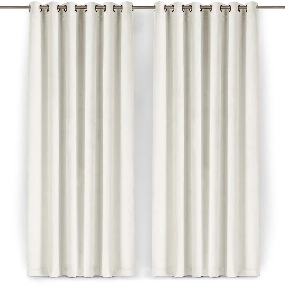 Draperie crem dimout (semi-opacă) din catifea 200x270 cm Velto – Filumi