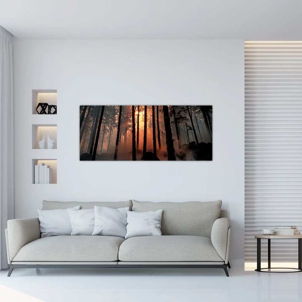 Tablou cu pădure întunecată (120x50 cm)